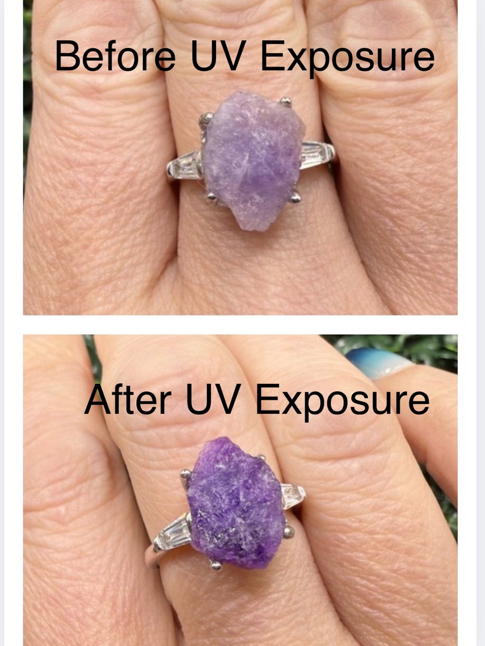 Natural Hackmanite Rough Ring – UV Color-Change Statement Piece